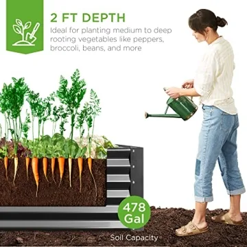 Best Choice Products Outdoor Raised Garden Bed with 478 Gallons