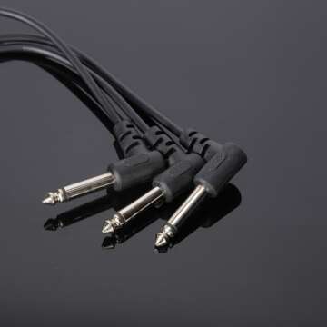 6 Pack Guitar Patch Cables for High Fidelity Audio