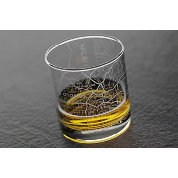 Unique Engraved Los Angeles Rocks Glass for Whiskey Lovers