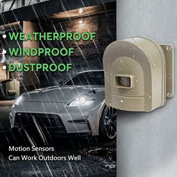 1/2 Mile Hosmart Driveway Alarm Wireless Sensor System & Driveway Sensor Alert System Weatherproof Security Outdoor Motion Sensor & Detector