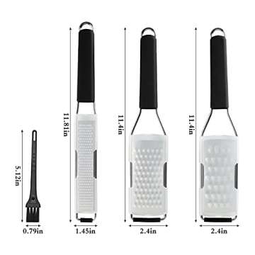 Cambom Lemon Zester Grater Set - Heavy Duty Kitchen Tool