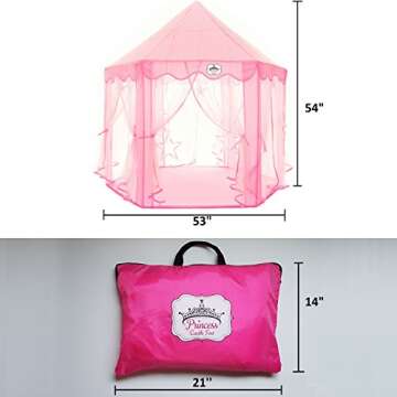 Princess Castle Tent with Star Lights for Girls - Imaginative Fun