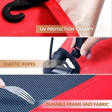 SweetBin Outdoor Elevated Dog Cot with Canopy for Dogs