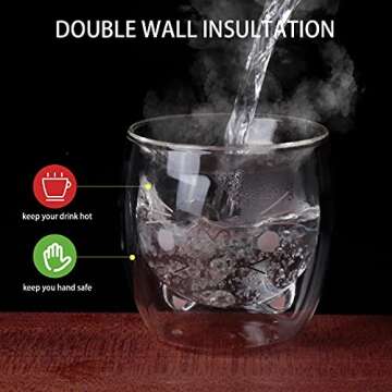 Bgbg Cute Coffee Mug Cat Tea Cup Milk Double Wall Clear Insulated Glass Espresso Mug with Coaster interesting Gift for you