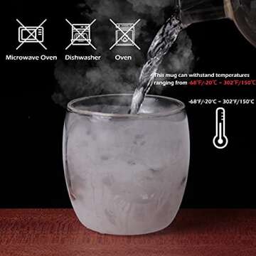 Bgbg Cute Coffee Mug Cat Tea Cup Milk Double Wall Clear Insulated Glass Espresso Mug with Coaster interesting Gift for you