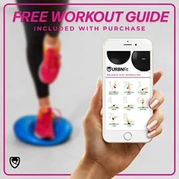 URBNFit Wobble Cushion - Balance Disc for Core Stability, Strengthening, Physical Therapy Exercise, Office Chair or Kids Classroom - Sensory Wiggle Seat Pad w/Air Pump - Blue