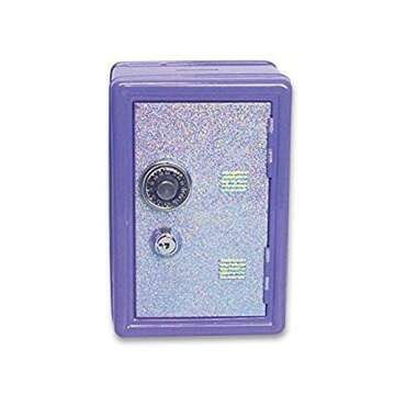 Rhode Island Novelty 7 Inch Glitter Locker Safe Bank, One Piece per Order
