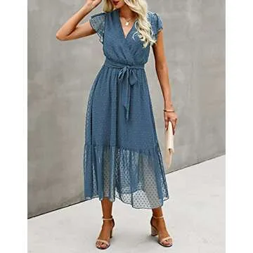 Summer Bohemian Floral Casual Midi Dress for Women