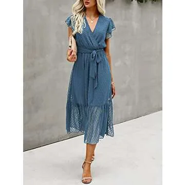 Summer Bohemian Floral Casual Midi Dress for Women