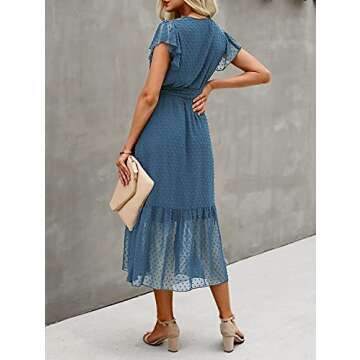 Summer Bohemian Floral Casual Midi Dress for Women