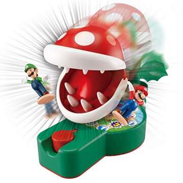 EPOCH Games Super Mario Piranha Plant Escape! - Tabletop Action Game for Ages 4+ with 2 Collectible ...