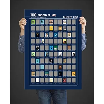 Top 100 Books Scratch Off Poster - Interactive Book Bucket List