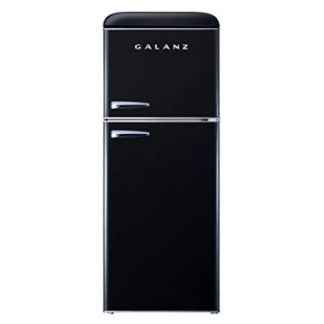 Galanz Retro Compact Refrigerator with Freezer Dual Door