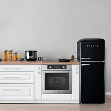 Galanz Retro Compact Refrigerator with Freezer Dual Door