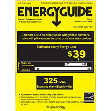 Galanz Retro Compact Refrigerator with Freezer Dual Door