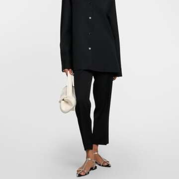 VorisVina Silver Flat Sandals for Women Adjustable Metallic Buckle Ankle Strap Slide Sandals Comfort...