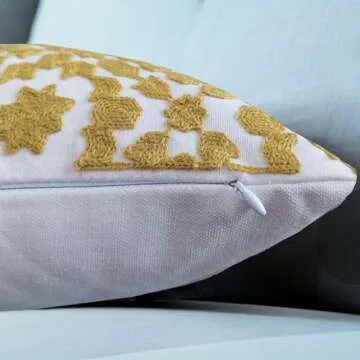 Elegant Golden Palm Decorative Pillow Cover for Home Decor
