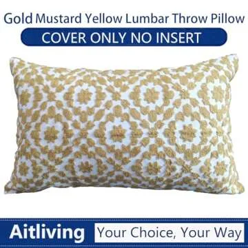 Elegant Golden Palm Decorative Pillow Cover for Home Decor