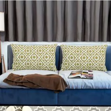 Elegant Golden Palm Decorative Pillow Cover for Home Decor