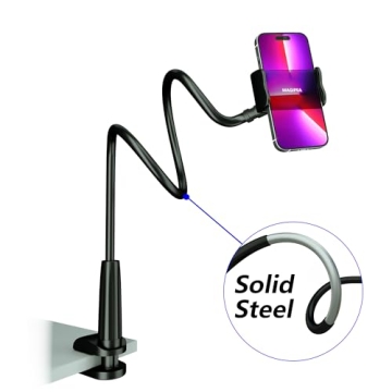 Cell Phone Clip Holder with Flexible Long Arm