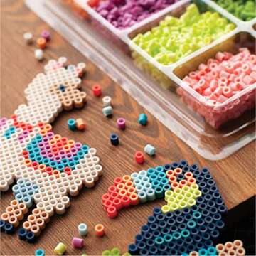 Perler Beads Neutral Colors Fuse Beads and Storage Tray For Kids Crafts, Small, 4000 pcs