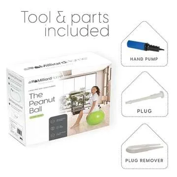 Milliard Peanut Ball Physio Roll for Exercise, Therapy, Labor, Birthing and Dog Training…