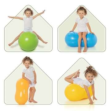 Milliard Peanut Ball Physio Roll for Exercise, Therapy, Labor, Birthing and Dog Training…