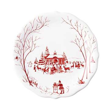 Juliska Country Estate Winter Frolic Party Plates Set/4 - Beautifully Crafted for Festive Gatherings