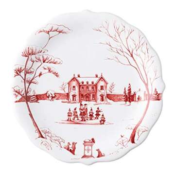 Juliska Winter Frolic Party Plates Set/4 for Festive Gatherings