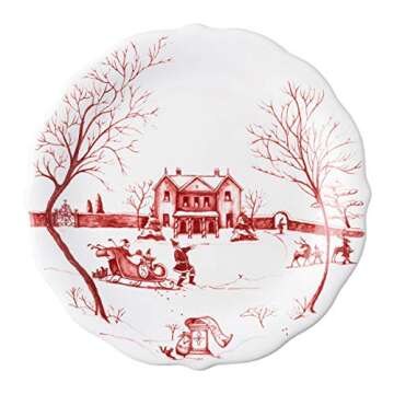 Juliska Winter Frolic Party Plates Set/4 for Festive Gatherings