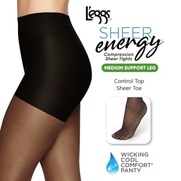 L'eggs Sheer Energy Medium Support Women's Compression Tights with Control Top
