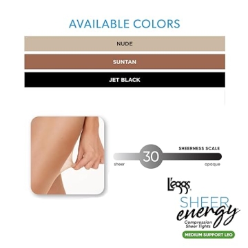 L'eggs Sheer Energy Compression Tights for Women