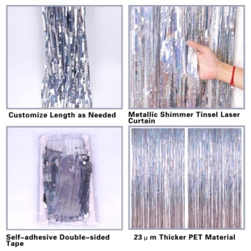 Dazzling Silver Tinsel Foil Curtains for All Occasions