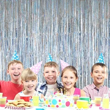 Dazzling Silver Tinsel Foil Curtains for All Occasions