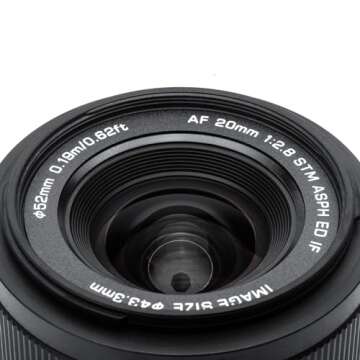 Viltrox AF 20mm F2.8 Lens for Sony E-Mount Cameras
