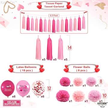 KatchOn Galentines Day Decorations Kit - 27 Pieces