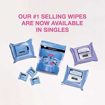 Neutrogena Makeup Remover Cleansing Towelette Singles, Daily Face Wipes to Remove Dirt, Oil, Makeup ...