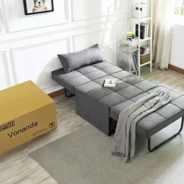 Vonanda 4-in-1 Convertible Sofa Bed Space-Saving Ottoman Guest Bed