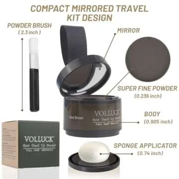 VOLLUCK Root Touch Up Hair Powder Root Cover Up Hairline Shadow Powder Stick for Thinning Hair for W...