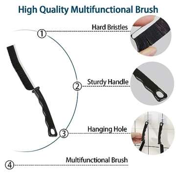 HENGDLOO 5 PCS Hard Bristle Crevice Cleaning Brush,Thin Crevice Cleaning Brushes for Household Use, Multifunctional Cleaning Tools for Narrow Corner Tight Spaces