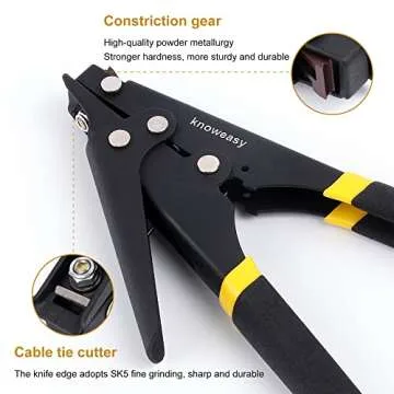 Cable Tie Tool,Knoweasy Zip Tie Tool and Tensioning and Cutting Tool for Plastic or Nylon Cable Tie