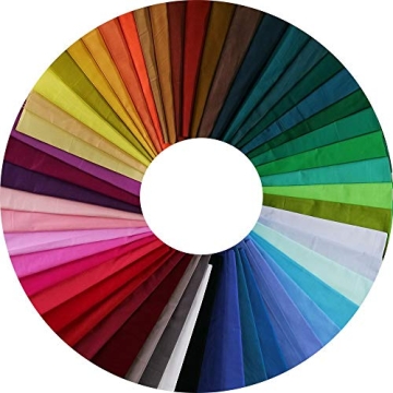 50pcs 12 x 12 inch Multicolor Cotton Fabric Bundle Squares for Quilting Sewing, Precut Fabric Square...