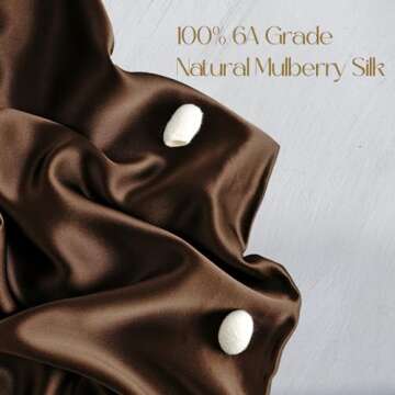 ZIMASILK 100% Pure Mulberry Silk Pillowcase for Hair and Skin Health,Soft and Smooth,Both Sides Prem...