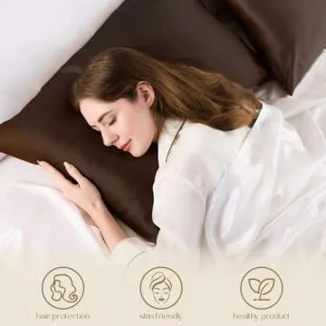 ZIMASILK 100% Pure Mulberry Silk Pillowcase for Hair and Skin Health,Soft and Smooth,Both Sides Premium Grade 6A Silk,600 Thread Count,with Hidden Zipper,1pc (King 20''x36'',Chocolate)