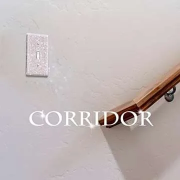 4 Pcs Shiny Rhinestones Wall Plate Light Switch Cover Outlet Covers Wall Plate Cover Light Switch Cover Decorative Bling Light Switch Cover for Home Decor (Silver)