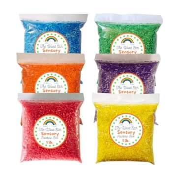 The Wood Etch - Colored Rice in Vibrant Colors, Sensory Bin Filler, Rainbow Rice for Art & Craft, Cr...
