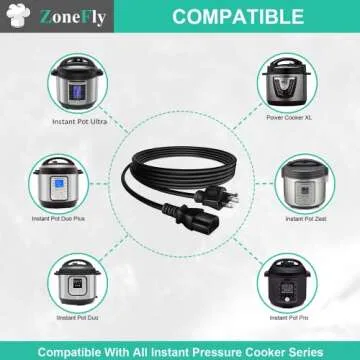 Zonefly Power Cord Replacement for Instant Pot & More