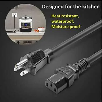 Zonefly Power Cord Replacement for Instant Pot & More