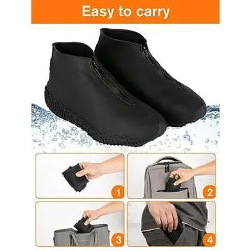 HTHOY&GOWY Shoe Covers Waterproof Silicone Rain Overshoes for Kids Men and Women