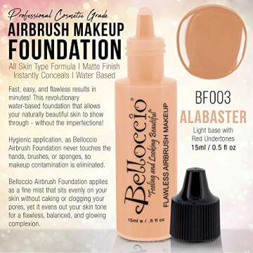 Belloccio's Professional Airbrush Makeup Foundation: Buff with Golden Undertones